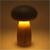 Nachtlampe Pilzförmig LED 1800 mAh für den Nachttisch, Kommode oder Schreibtisch Holzfarbe Bild 2