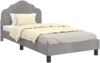 vidaXL Kinderbettgestell mit Kopfteil Hellgrau 90 x 200 cm Samt 42010957 Bild 2