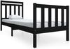 Massivholzbett Schwarz 75x190 cm 2FT6 Small Single [3100683] Bild 2