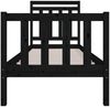 Massivholzbett Schwarz 75x190 cm 2FT6 Small Single [3100683] Bild 4
