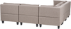 Beliani 'Unstad' Sofa, Braun, Stoff, 72 x 228 x 228 cm, mit Ottomane, Rechts Bild 5