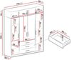 Mirjan24 'Bado 4D' Kleiderschrank mit Schubladen und Spiegel, Laminatplatte Sonoma Eiche, 245 x 58 x 196 cm Bild 5