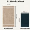 Komfortec Handtuch Set aus 100% Baumwolle, 4 Handtücher 50x100 cm und 4 Badetücher 70x140 cm, Frottee (Packung, 8-St), Duschtücher & Badehandtuch, Weich, Towel, Groß Bild 3