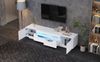 TV-Schrank Lowboard 180x40x45 cm, weiß Hochglanz mit LED-Beleuchtung & 2 Schubladen Bild 4