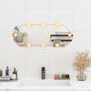 vidaXL Wandspiegel mit LED-Leuchten 30x70 cm Glas Oval 3189161 Bild 3