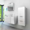 Badmöbel Set Gently 1 V2 R Weiß MDF Waschtisch 90cm ohne LED Beleuchtung Bild 2