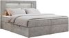 Boxspringbett - Polsterbett mit LED Kopfteil - GOLD-5 - 120x200cm - Hellgrau Stoff - H4 Bild 3