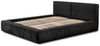 Polsterbett Doppelbett LEXIE 140x200cm Komplettset in Stoff Riviera Schwarz Bild 4