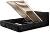 Polsterbett Doppelbett LEXIE 140x200cm Komplettset in Stoff Riviera Schwarz Bild 2