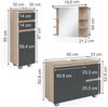 Badmöbel-Set J-Shape Sonoma 3 Teile, mit Midischrank Vicco Bild 3