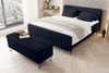 99rooms Lucio Boxspringbett mit Hocker Boucle-Stoff ANTHOLOGY Dunkelblau 180x200 cm Bild 3