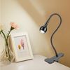 Rosnek LED Klemmtischleuchte LED-Leselicht, Clip-on Schreibtischlampe, USB, Augenschutz, Weißes Licht, Warmes Weiß, Weiße, 360° flexibel Schwanenhals Bild 2