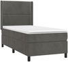 vidaXL Boxspringbett mit Matratze & LED Dunkelgrau 100x200 cm Samt 3139488 Bild 4