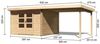 Gartenhaus Bastrup 3 - 579x237 cm mit Anbaudach 3,00 m mit Seiten- und Rückwand, 28 mm Holz naturbelassen, Karibu Bild 3