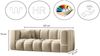 Kaiser Möbel Sofa Couch, Zweisitzer-Sofa Grand Modular Stoff Haga und Salvador, Bequem, modular, viele Farben Bild 2