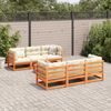vidaXL 7-tlg. Garten-Sofagarnitur mit Kissen Wachsbraun Kiefernholz 3299302 Bild 3
