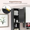 Schmaler Badschrank mit 2 Türen & 1 Schublade Hochschrank 20 x 20 x 180 cm Schwarz Bild 4
