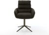 Drehstuhl Abelia-Flex mit Armlehnen Materialmix Schwarz Fußkreuz Effektfinish Titan 360° drehbar Wippfunktion Bild 2
