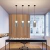 ZMH Hängelampe Esstisch Pendelleuchte Schwarz- 1 Flammig Nachtisch Hängeleuchte Glas Vintage Esstischlampe Hängend G9 Pendellampe Höhenverstellbar für Wohnzimmer Schlafzimmer (ohne Leuchtmittel) Bild 5