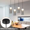 ZMH Hängelampe Esstisch Pendelleuchte Schwarz- 1 Flammig Nachtisch Hängeleuchte Glas Vintage Esstischlampe Hängend G9 Pendellampe Höhenverstellbar für Wohnzimmer Schlafzimmer (ohne Leuchtmittel) Bild 4
