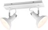Deckenstrahler ROXIE Retro 2-flammig Metall Weiß, Breite 40cm Bild 2