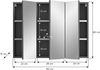 Spiegelschrank Soft II - Grau / Grau Hochglanz Bild 4