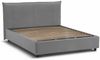 Dmora Akasha-Doppelbett, Bettkasten mit Stoffbezug, 100 % Made in Italy, Öffnung vorne, geeignet für Matratzen 160 x 190 cm, Grau Bild 5