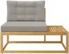 vidaXL Outdoor End Sofa mit Kissen Weiß 115 x 83 x 73 cm Polyester 901557 Bild 3