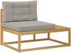 vidaXL Outdoor End Sofa mit Kissen Weiß 115 x 83 x 73 cm Polyester 901557 Bild 2