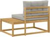 vidaXL Outdoor End Sofa mit Kissen Weiß 115 x 83 x 73 cm Polyester 901557 Bild 5
