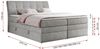Boxspringbett, Stauraumbett, Bett mit Multipocket-Matratze und Topper - GOLD-10-KING - 160x200cm - Hellgrau Stoff - H4 Bild 5