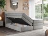 Boxspringbett, Stauraumbett, Bett mit Multipocket-Matratze und Topper - GOLD-10-KING - 160x200cm - Hellgrau Stoff - H4 Bild 2