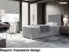 MEBLINI Boxspringbett LUKAS 80x200 cm mit Bettkasten - H3/Grau Webstoff Gepolstert Einzelbett mit Topper & Bonellfederkern-Matratze - 80x200 Rechts Bild 2