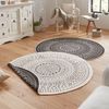 in- & Outdoor Wendeteppich Porto, rund - schwarz creme - 200 cm Durchmesser Bild 5