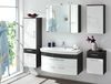 Badezimmer Hochschrank Rima weiß Anthrazit Hochglanz 40x135 cm Bild 4