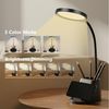 LQWELL LED Schreibtischlampe 4 in 1 LED Schreibtischlampe USB Aufladbar, LED fest integriert, 3 Helligkeitsstufen Nachtlicht, 360° Flexibel Stifthalter Tischlampe Studienlampe, mit Telefonhalter,für Heimbüro Bild 2