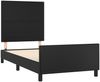 Einzelbett mit Kopfteil Kunstleder Schwarz 80x200 cm Bild 4