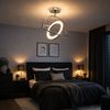 LED Deckenleuchte aus Chrom mit beweglichen Ringen Bild 2
