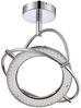 LED Deckenleuchte aus Chrom mit beweglichen Ringen Bild 3