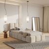 Selsey 'Cloudy' Polsterbett 90x200 cm, Bettkasten & Lattenrost, Samt Hellbeige Bild 3