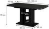 Esstisch Fenaro Schwarz 120-160 x 80 cm Vicco Bild 2