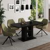 Esstisch Fenaro Schwarz 120-160 x 80 cm Vicco Bild 3