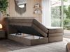 Boxspringbett, Stauraumbett, Bett mit Multipocket-Matratze und Topper - GOLD-10-KING - 180x200cm - Braun Velours - H4 Bild 2