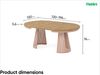 MEBLINI Esstisch Rund Ausziehbar aus Metall - 120-196x76 cm - CONEY - Lancelot Eiche/Kupferfarbe - Loft - Esszimmertisch Modern - Küchentisch - Ausziehtisch - Round Dining Table Bild 3