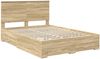 vidaXL Bettrahmen mit Kopfteil Sonoma-Eiche 150 x 200 cm Holzwerkstoff 3409635 Bild 4