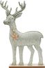 TrendLine Deko Holz Rentier 59 x 5 x 39 cm grau gold Bild 1