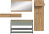 Garderobenkombination B/H/T: 192x205x32 cm in Salbei Nachbildung und Artisan Oak Nachbildung Bild 3