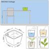 LECHUZA Pflanzgefäß BACINO Cottage ALL-IN-ONE 30x30 cm Weiß 446102 Bild 3