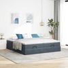 vidaXL Ottoman-Bett mit Matratzen Dunkelgrau 180x200 cm Samt 3311262 Bild 3