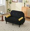 Multiform-Sofa in Schwarz, 133,5 x 77 x 85 cm – flexibler Loungesessel mit verstellbarer Rückenlehne, zwei Kissen und Cordbezug Bild 2
